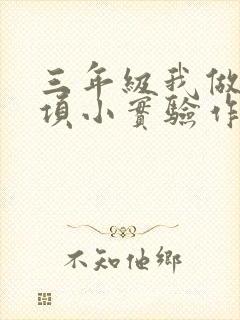 三年级我做了一项小实验作文评语