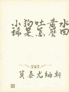 小狗吐黄水还拉稀是怎么回事