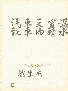 汽车天窗漏水导致车内积水怎么处理