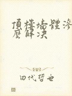 顶楼墙体渗水怎么解决