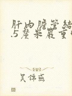 肝内胆管结石0.5厘米严重吗