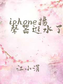 iphone扬声器进水了,声音嘶哑怎么救