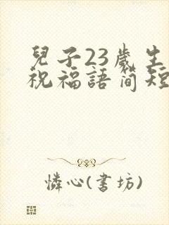 儿子23岁生日祝福语简短精辟