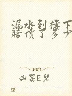 漏水到楼下一般赔偿了多少钱