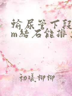 输尿管下段6mm结石能排出来吗