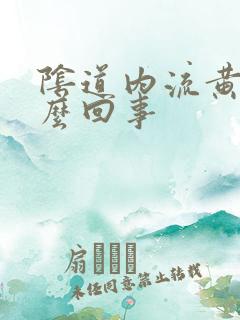 阴道内流黄水怎么回事