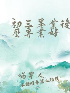 初三毕业后学什么专业好