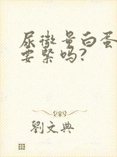 尿微量白蛋白高要紧吗?