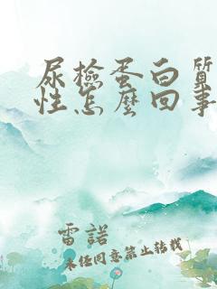 尿检蛋白质弱阳性怎么回事