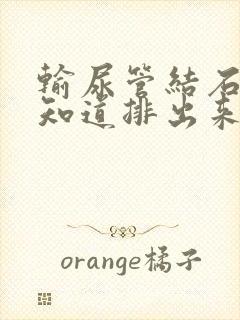 输尿管结石怎么知道排出来了