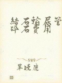 结石输尿管体外碎石费用