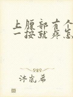 上腹部有个硬块一按就疼怎么回事