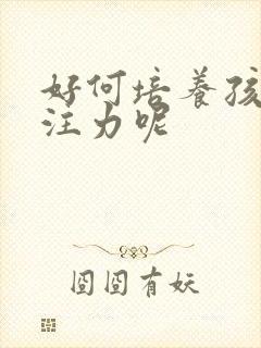 好何培养孩子专注力呢