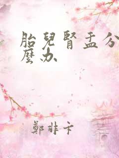 胎儿肾盂分离怎么办