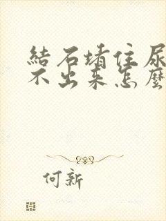 结石堵住尿道排不出来怎么办