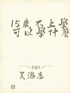 15岁不上学了可以学什么技术