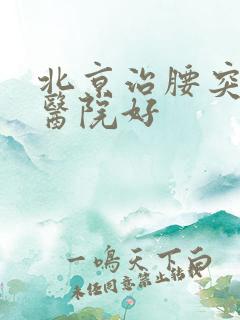 北京治腰突那家医院好