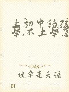 上初中的孩子厌学,不上学怎么办?