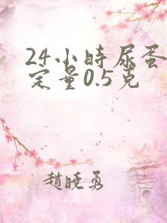 24小时尿蛋白定量0.5克