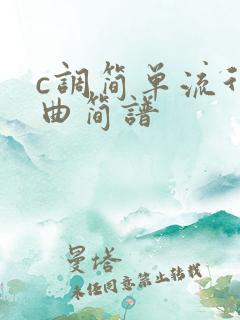 c调简单流行歌曲简谱