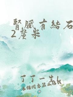 肾脏有结石1.2厘米