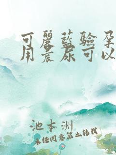 可丽蓝验孕棒不用晨尿可以吗