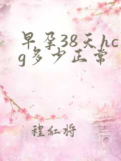 早孕38天hcg多少正常