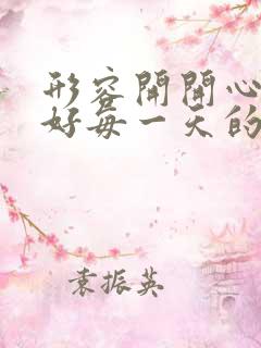 形容开开心心过好每一天的句子