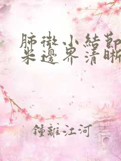 肺微小结节3毫米边界清晰