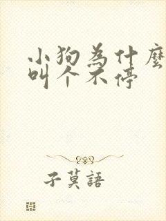 小狗为什么老是叫个不停