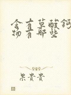 含有草酸钙的食物有哪些