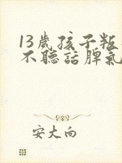 13岁孩子叛逆不听话脾气大怎么办