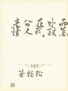 老公在外面有了情人我该怎么办