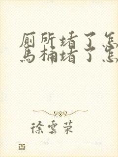 厕所堵了怎么办马桶堵了怎么办