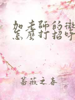 加老师的微信后怎么打招呼