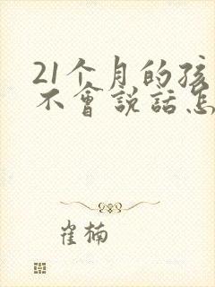 21个月的孩子不会说话怎么办