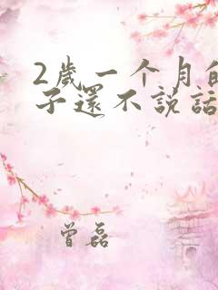 2岁一个月的孩子还不说话怎么回事