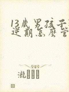 13岁男孩子叛逆期怎么管教最合适