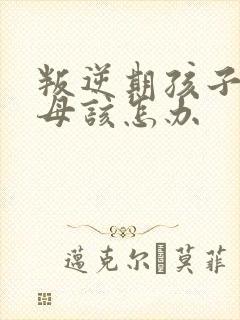 叛逆期孩子骂父母该怎办