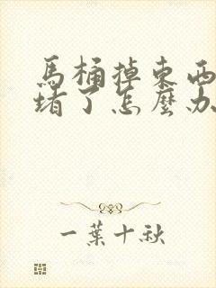 马桶掉东西进去堵了怎么办