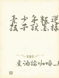 青少年叛逆期的孩子该怎样管教