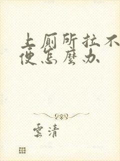 上厕所拉不出大便怎么办