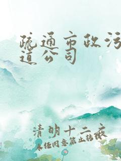 疏通市政污水管道公司