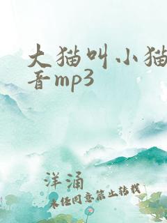 大猫叫小猫的声音mp3