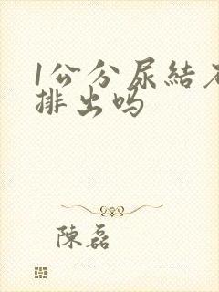 1公分尿结石能排出吗