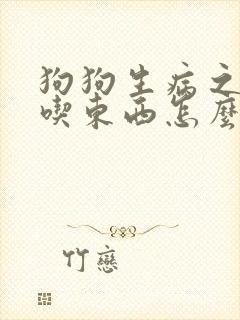 狗狗生病之后不吃东西怎么办