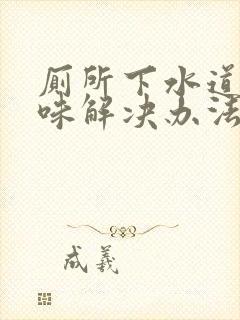 厕所下水道反反味解决办法