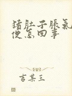 猪肚子胀气不排便怎回事