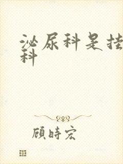 泌尿科是挂哪个科