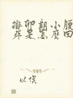 排卵期小腹下坠疼是怎么回事